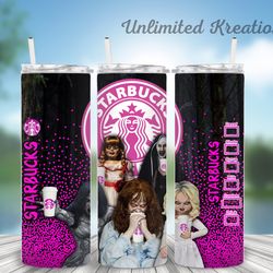 horror movie tumbler, horror movie skinny tumbler, horror movie 20oz skinny tumbler, ghastly grins tumbler