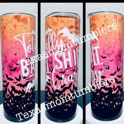 horror movie tumbler, horror movie skinny tumbler, horror movie 20oz skinny tumbler, ghostly ghouls tumbler