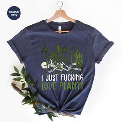 funny plant shirt, skeleton plant graphic tees, plant love sweatshirt, gardening gifts, gardener clothing, plant gifts,