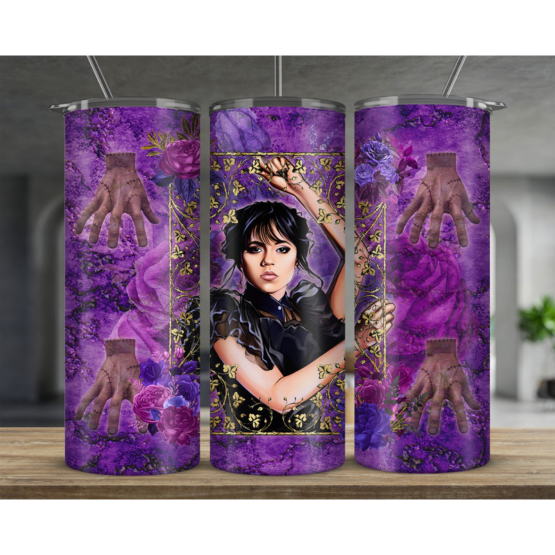 Horror Movie Tumbler, Horror Movie Skinny Tumbler, Horror Movie 20oz Skinny Tumbler, Gothic Glamour Tumbler.png