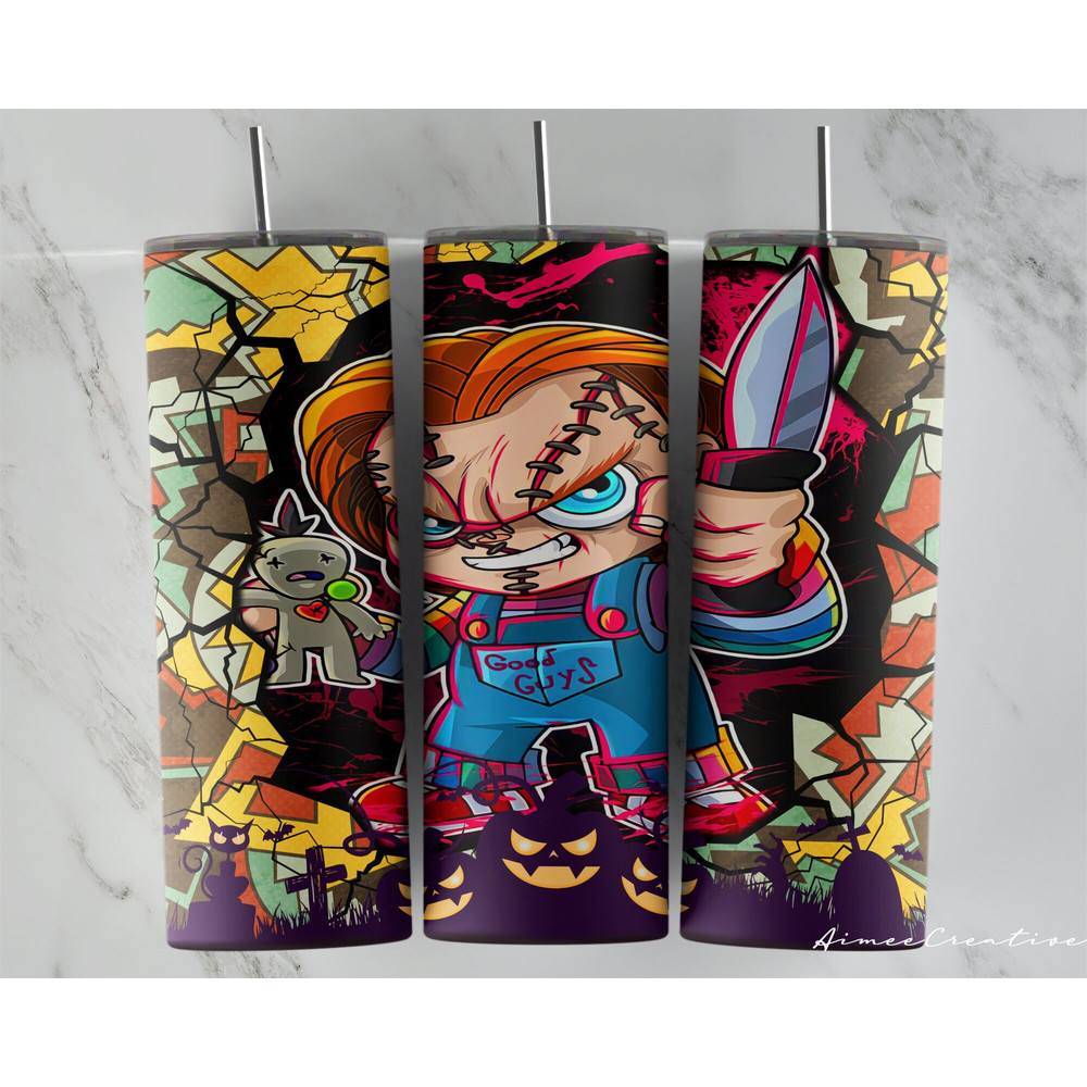 Horror Movie Tumbler, Horror Movie Skinny Tumbler, Horror Movie 20oz Skinny Tumbler, Haunted Souls Tumbler.png