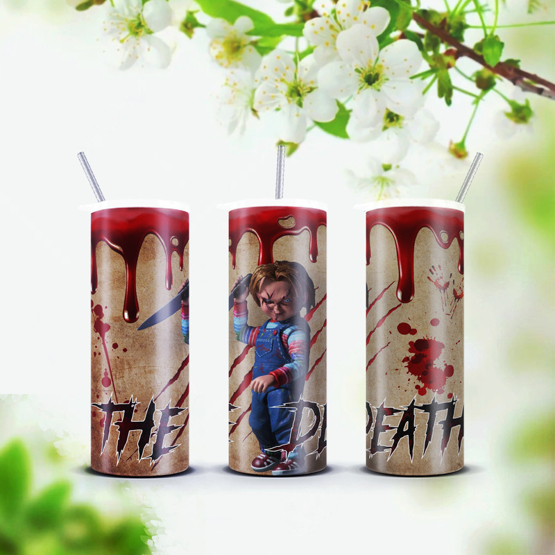 Horror Movie Tumbler, Horror Movie Skinny Tumbler, Horror Movie 20oz Skinny Tumbler, Horrific Haunts Tumbler.png