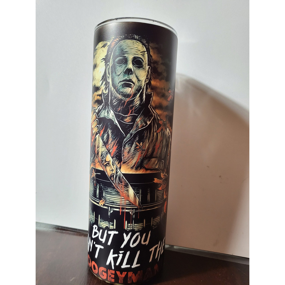 Horror Movie Tumbler, Horror Movie Skinny Tumbler, Horror Movie 20oz Skinny Tumbler, Horrifically Haunting Tumbler.png
