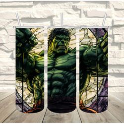 super heros stained glass tumbler, super heros stained glass skinny tumbl
