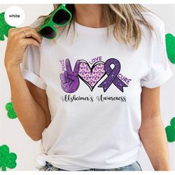 alzheimers gifts, alzheimer shirt, alzheimer disease awareness outfit, alzheimers awareness t-shirt, alzheimer support c