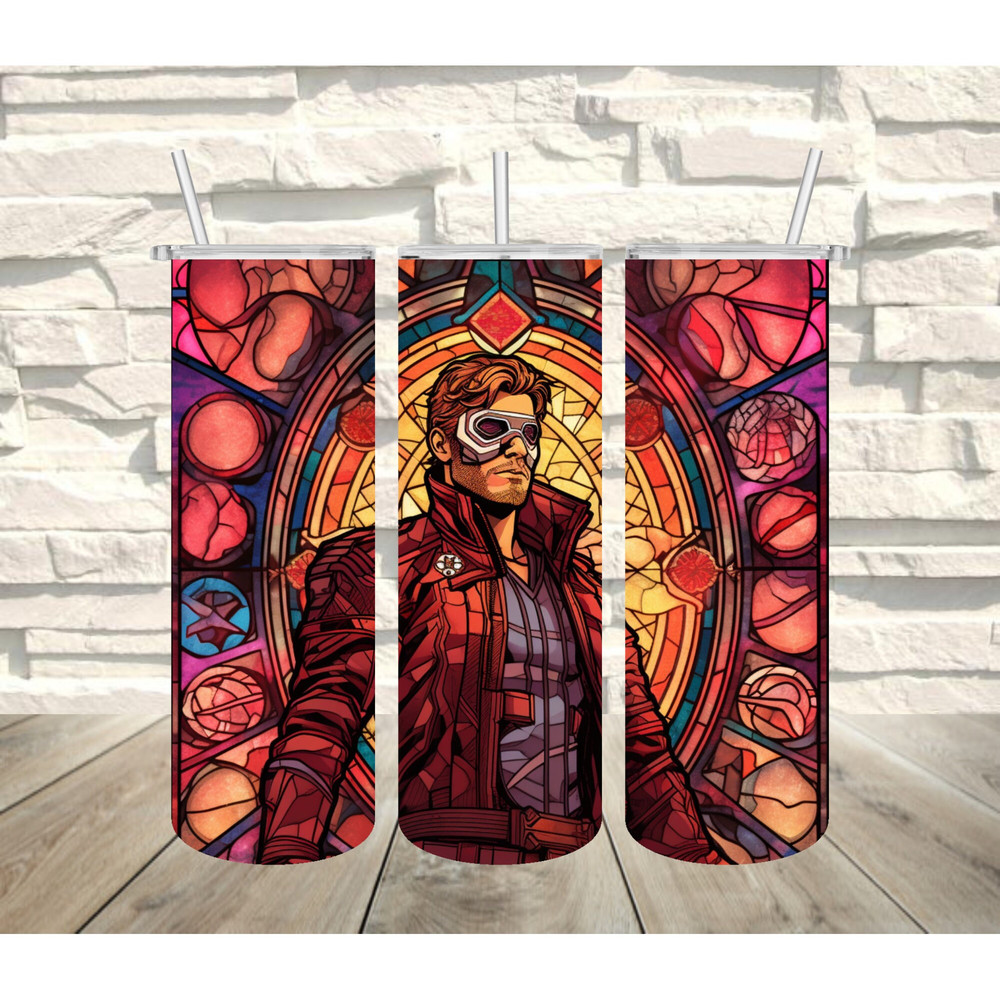 Super Heros Stained Glass 20oz tumbler superhero wrap tumbler, 20 oz skinny tumbler, superhero tumbler design, with 17 gifts for you.jpg
