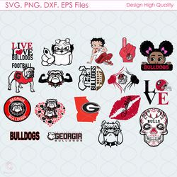 georgia bulldogs logo bundle svg, sport svg, georgia bulldogs logo, georgia bull