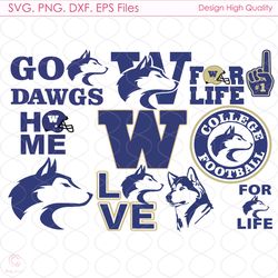 washington huskies logo bundle svg, sport svg, washington huskies logo, washingt