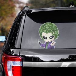 joker decal, joker sticker, movie decal, movie sticker, joker car decal, joker car sticker, joker sticker for car