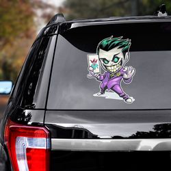 joker sticker, movie decal, movie sticker, joker car decal, joker sticker for car, joker car sticker, joker decal