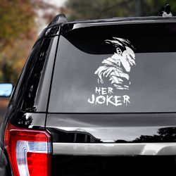 joker sticker, joker decal, movie sticker, joker car decal, joker sticker for car, joker car sticker, movie decal