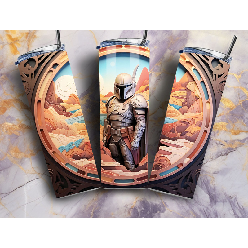 3D Star 20oz Skinny Tumbler PNG - Digital Download.jpg