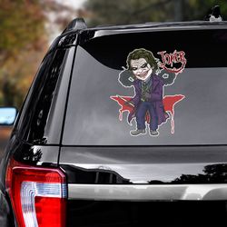 movie decal, joker decal, joker sticker, movie sticker, joker sticker for car, joker car sticker, joker car decal