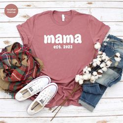 custom mama est shirt, mothers day shirts, personalized gift, first mothers day gift, mama crewneck sweatshirt, gift for