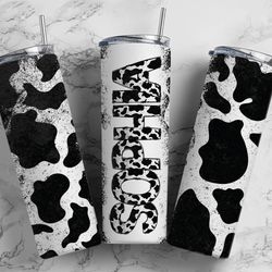 cowhide doodle letters tumbler,  cowhide doodle letters skinny tumbler