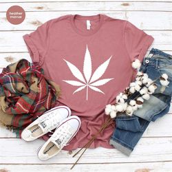marijuana leaf tshirt, cannabis crewneck sweatshirt, stoner gifts for him, 420 graphic tees, weed outfit, stoner t-shirt