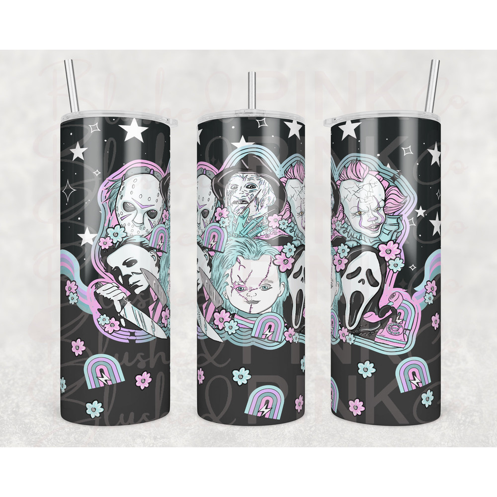 Horror Movie Tumbler, Horror Movie Skinny Tumbler, Horror Movie 20oz Skinny Tumbler, Horrorscape Unveiled Tumbler.png