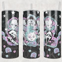 horror movie tumbler, horror movie skinny tumbler, horror movie 20oz skinny tumbler, horrorscape unveiled tumbler
