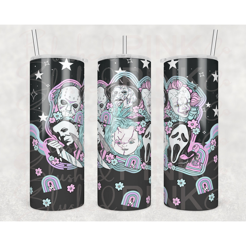 Horror Movie Tumbler, Horror Movie Skinny Tumbler, Horror Movie 20oz Skinny Tumbler, Horrorscape Unveiled Tumbler.png