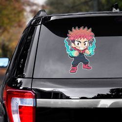 jujutsu kaisen sticker, jujutsu kaisen decal, manga decal, yuji itadori decal, manga sticker, anime decal, anime sticker