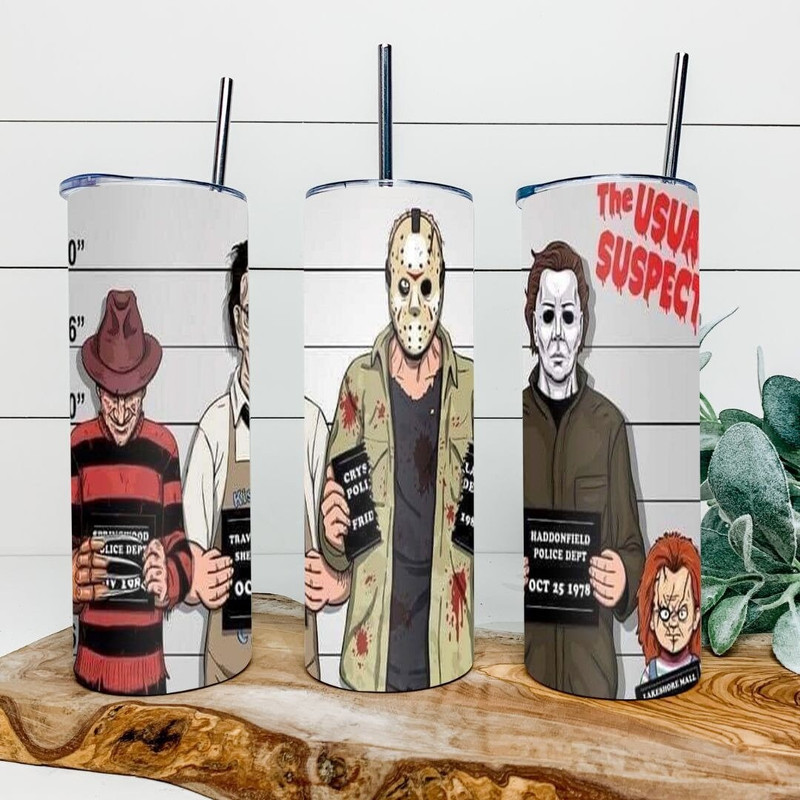 Horror Movie Tumbler, Horror Movie Skinny Tumbler, Horror Movie 20oz Skinny Tumbler, Macabre Mania Tumbler.png