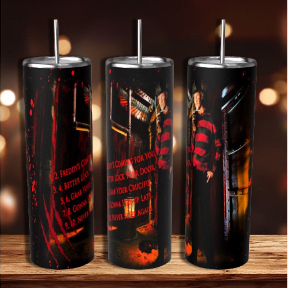 Horror Movie Tumbler, Horror Movie Skinny Tumbler, Horror Movie 20oz Skinny Tumbler, Macabre Melodies Tumbler.png