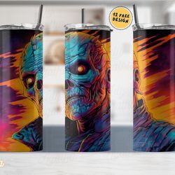 horror movie tumbler, horror movie skinny tumbler, horror movie 20oz skinny tumbler, macabre mischief tumbler