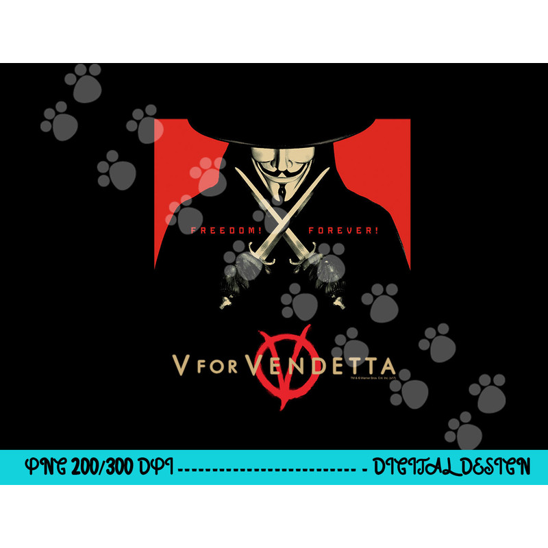V for Vendetta Freedom Forever Longsleeve T Shirt Long Sleeve png, sublimation .jpg