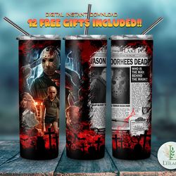 horror movie tumbler, horror movie skinny tumbler, horror movie 20oz skinny tumbler, macabre movie magic tumbler