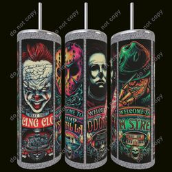 horror movie tumbler, horror movie skinny tumbler, horror movie 20oz skinny tumbler, macabre temptations tumbler