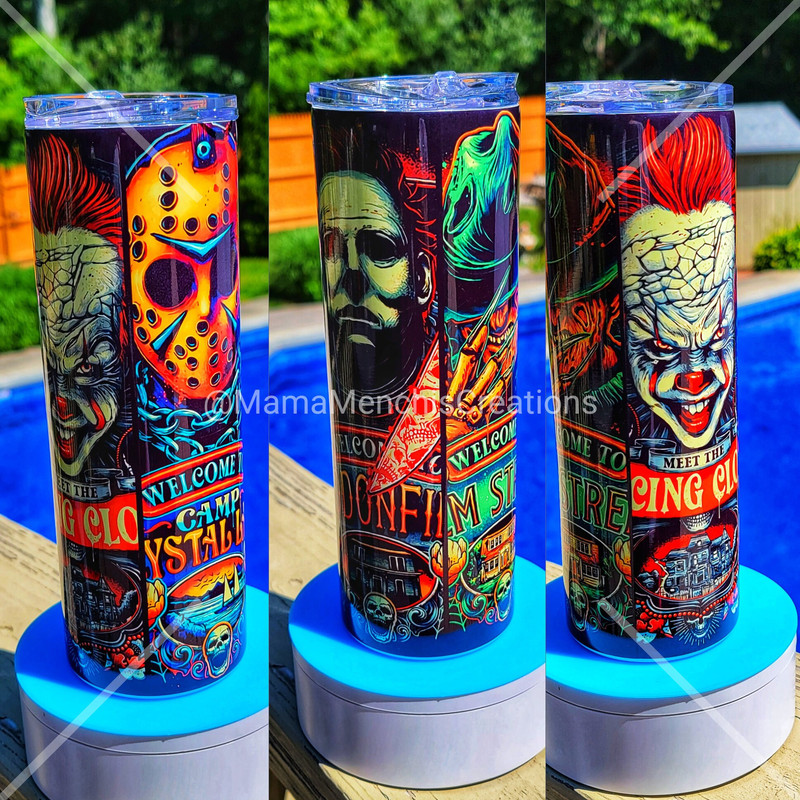 Horror Movie Tumbler, Horror Movie Skinny Tumbler, Horror Movie 20oz Skinny Tumbler, Maleficent Whispers Tumbler.png