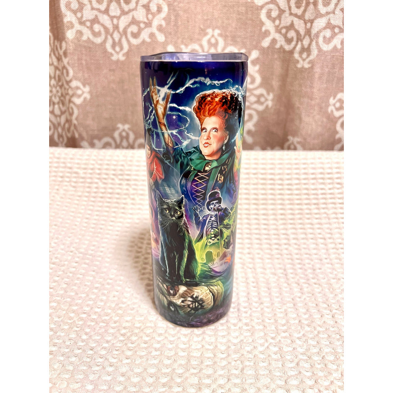 Horror Movie Tumbler, Horror Movie Skinny Tumbler, Horror Movie 20oz Skinny Tumbler, Midnight Terror Tumbler.png