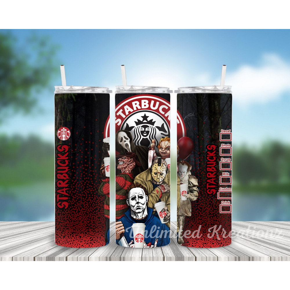 Horror Movie Tumbler, Horror Movie Skinny Tumbler, Horror Movie 20oz Skinny Tumbler, Mysterious Mayhem Tumbler.png