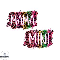 mama mini leopard bundle svg png, mom svg, mama svg, mimi svg