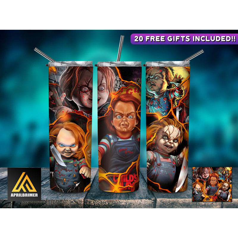 Horror Movie Tumbler, Horror Movie Skinny Tumbler, Horror Movie 20oz Skinny Tumbler, Night Terrors Tumbler.png