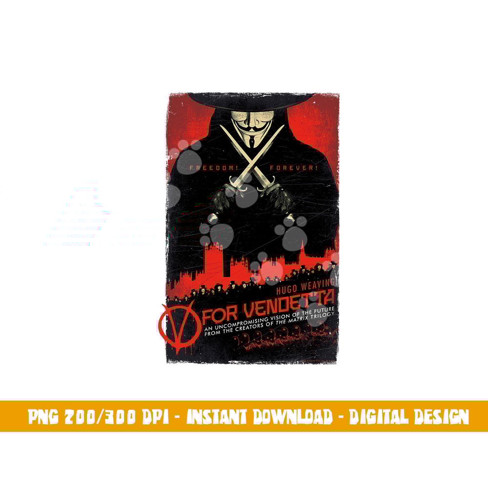 V for Vendetta Poster png, sublimation .jpg