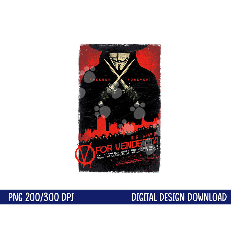 V for Vendetta Poster png, sublimation .jpg