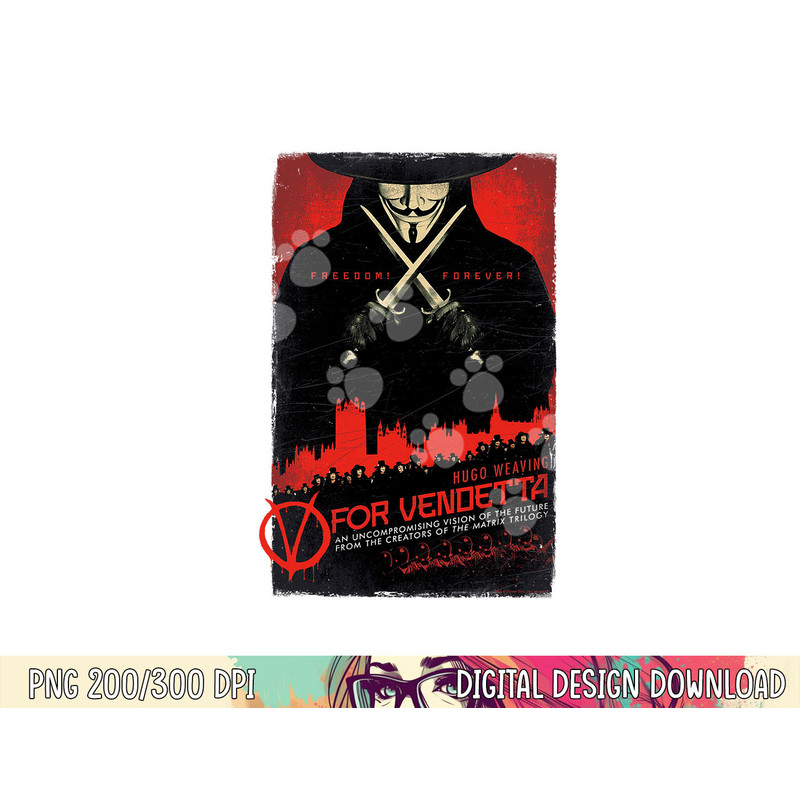 V for Vendetta Poster png, sublimation .jpg