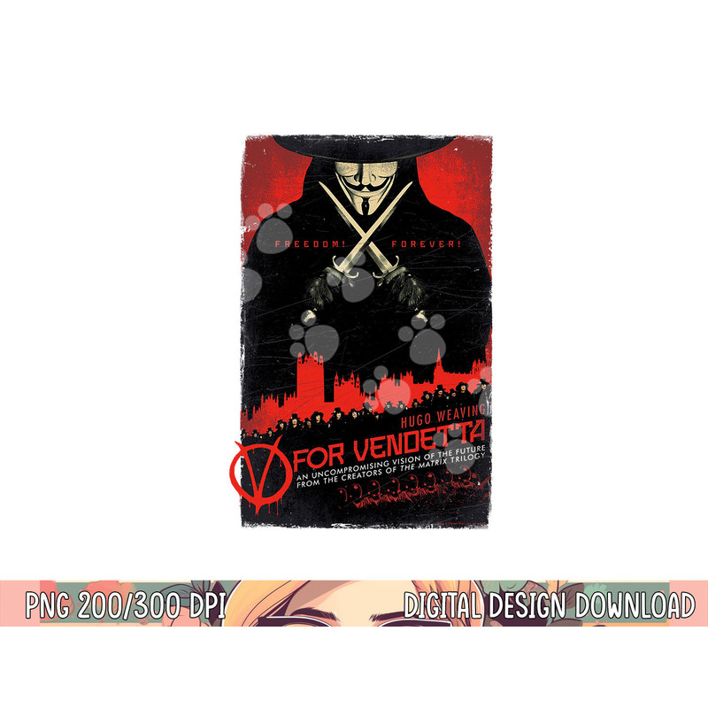 V for Vendetta Poster png, sublimation .jpg