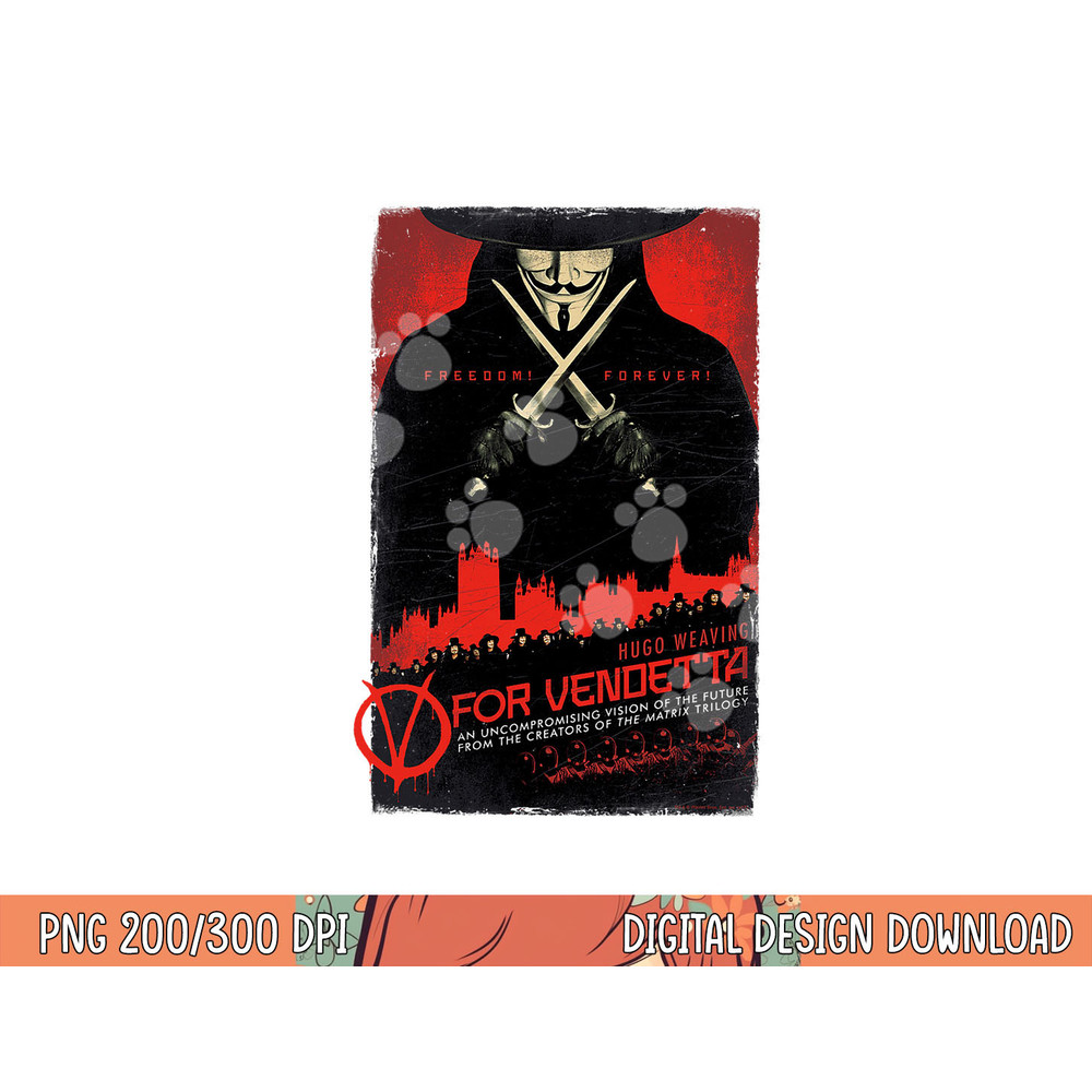 V for Vendetta Poster png, sublimation .jpg