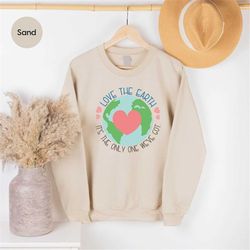 cute earth day hoodies and sweaters, environmental crewneck sweatshirt, awareness long sleeve shirt, recycle hooded, gif