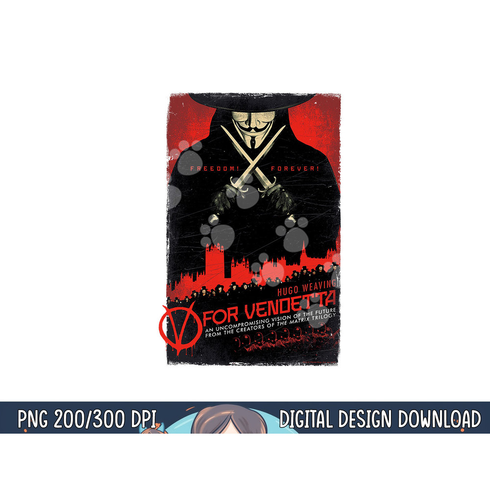 V for Vendetta Poster png, sublimation .jpg