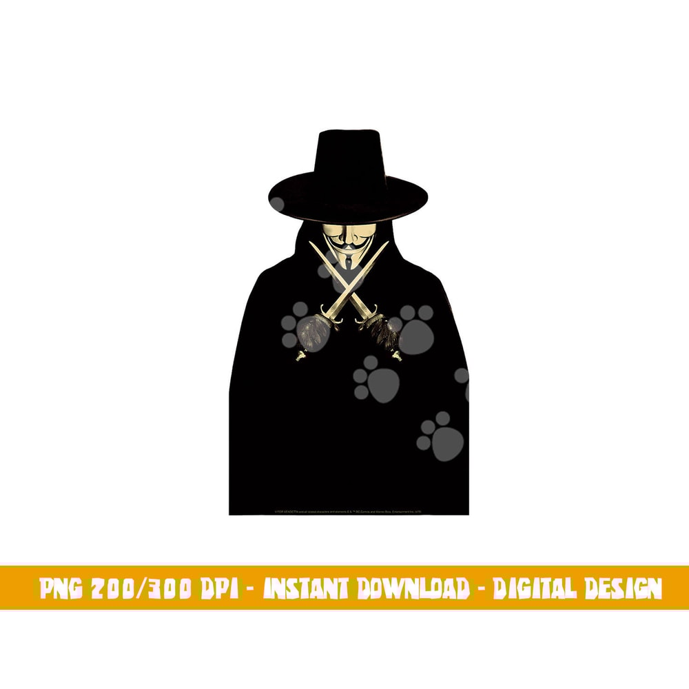 V For Vendetta V png, sublimation .jpg