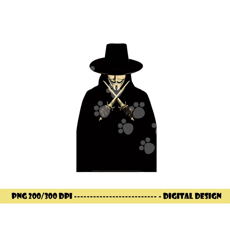 V For Vendetta V png, sublimation .jpg