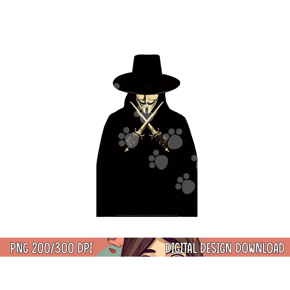 V For Vendetta V png, sublimation .jpg