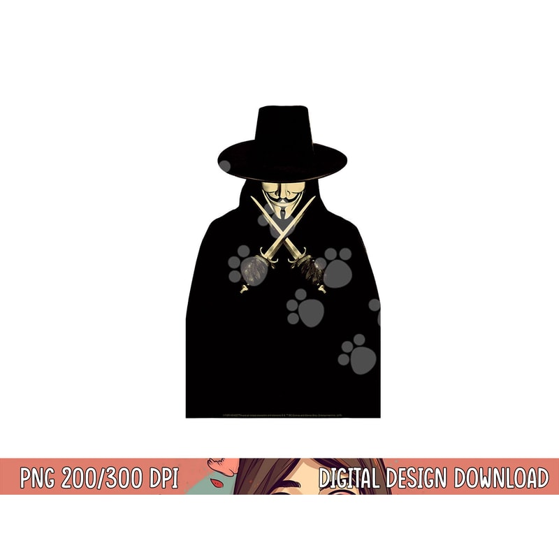 V For Vendetta V png, sublimation .jpg