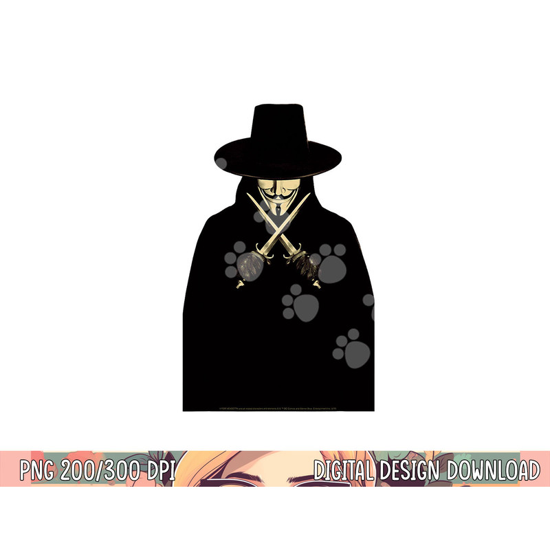 V For Vendetta V png, sublimation .jpg