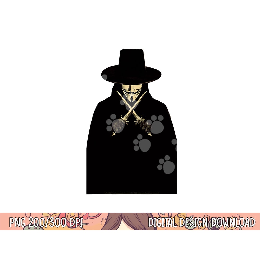V For Vendetta V png, sublimation .jpg
