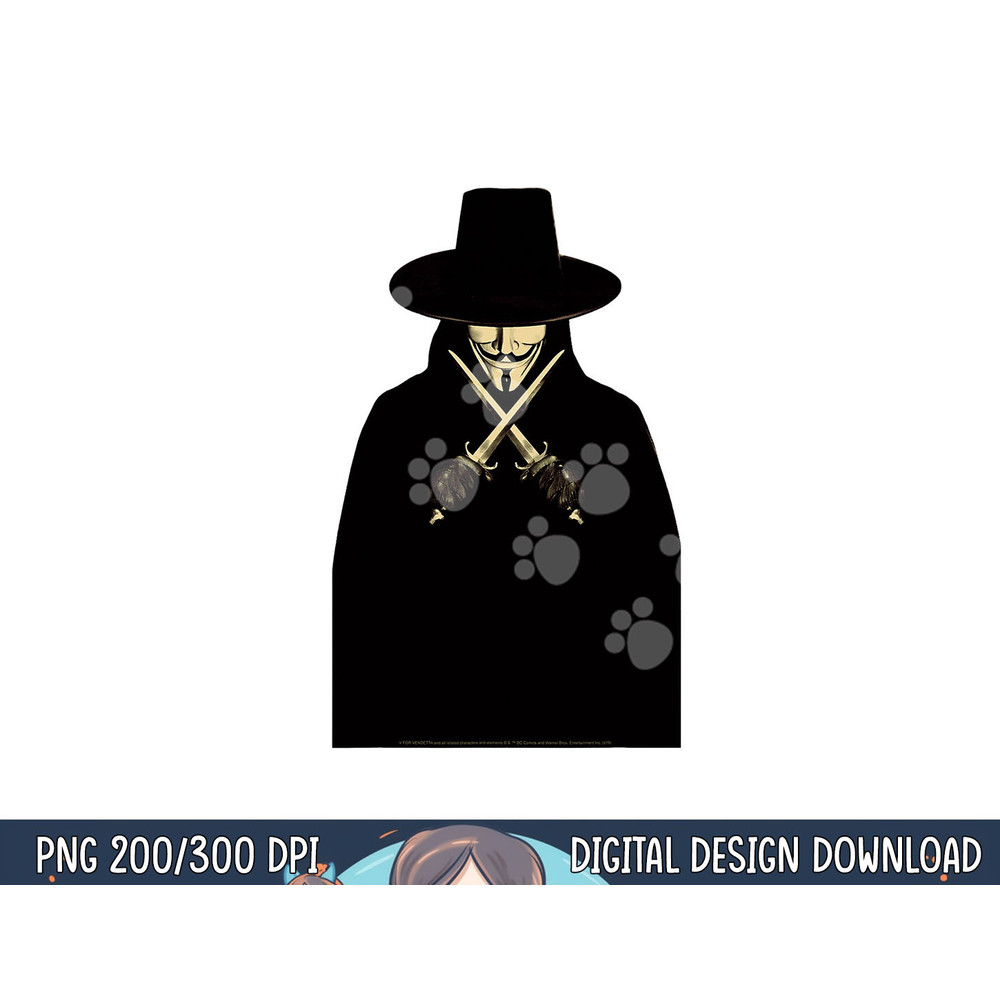 V For Vendetta V png, sublimation .jpg