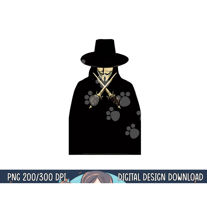 V For Vendetta V png, sublimation .jpg